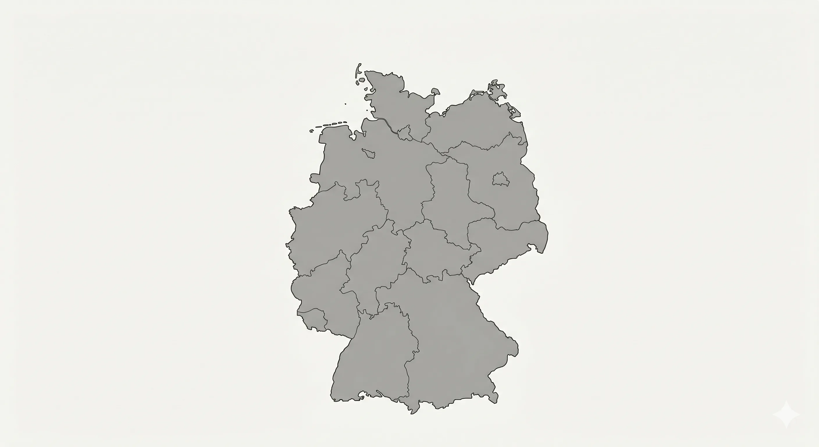 Stilisierte Deutschlandkarte mit Waschanlagen und Partnern in Nordrhein-Westfalen
